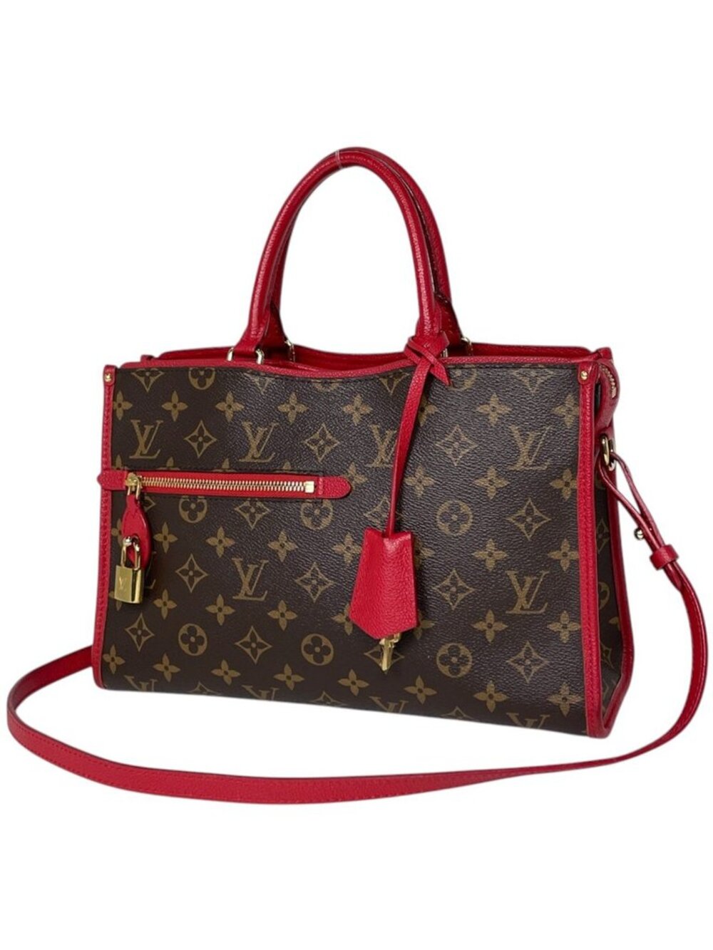 Louis Vuitton Popincourt PM Handbag 2-Way Monogram Rouge